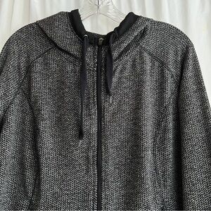 Hoodie w Stretch Full Zipper Active Wear Size 2XL Eddie Bauer Blk & Grey